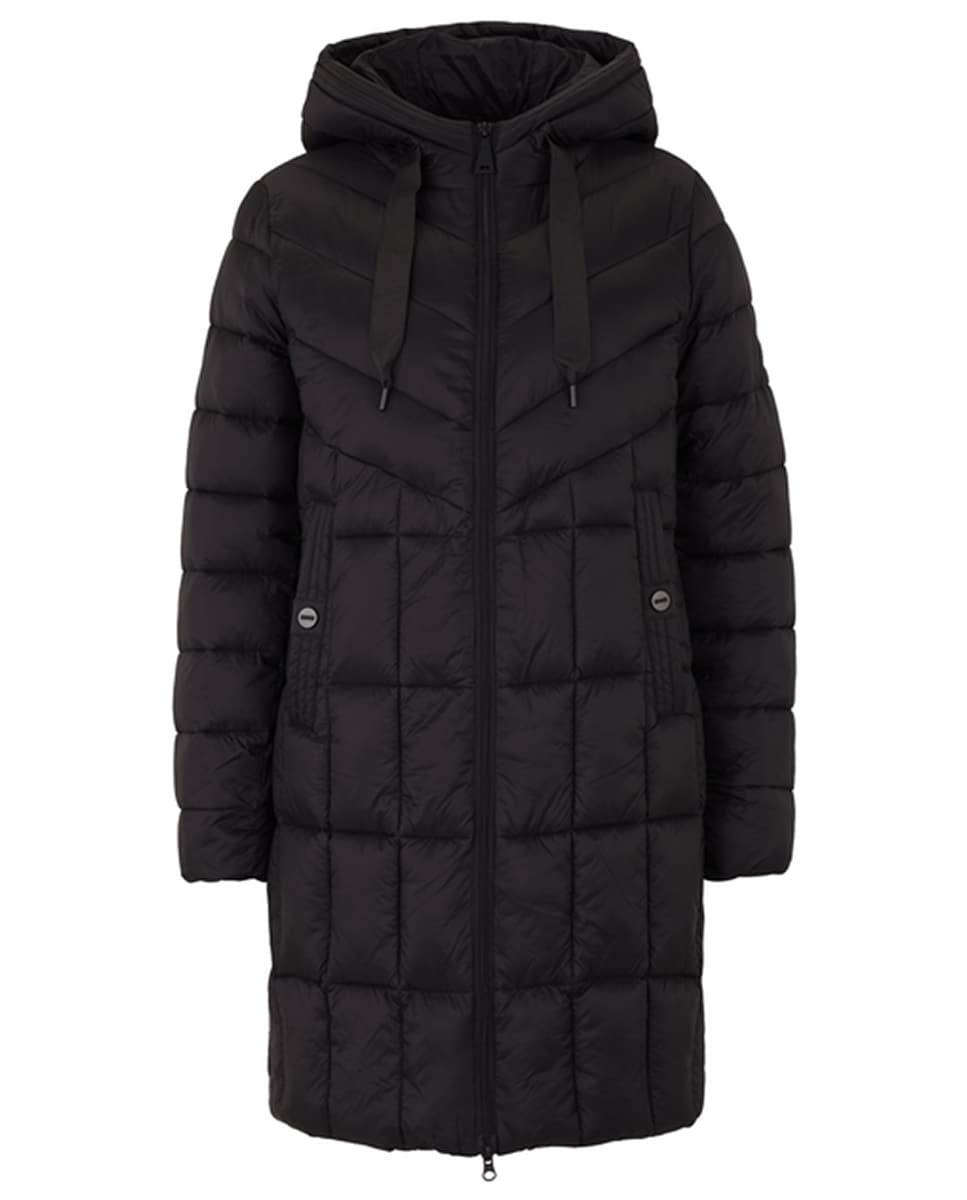 Blusão Acolchoado com Capuz Desmontável Preto-2