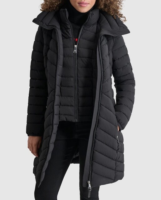 Imagen 0 de Plumífero de mujer largo con cremallera