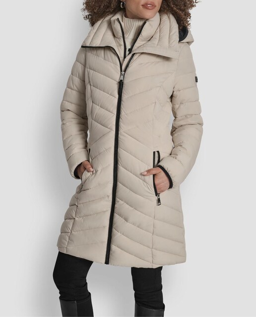 Imagen 0 de Plumífero de mujer largo con cremallera