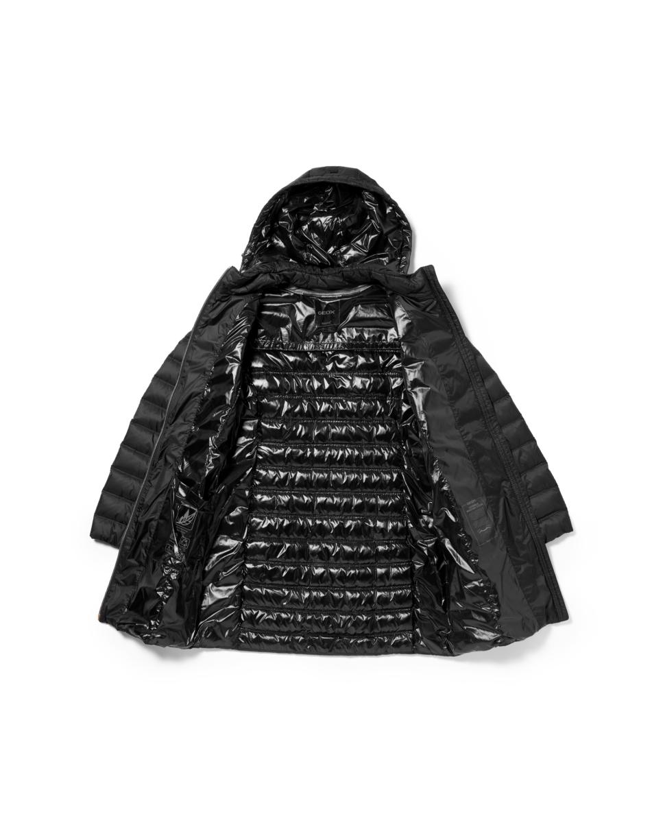 Casaco Comprido com Capuz Desmontável Preto-7