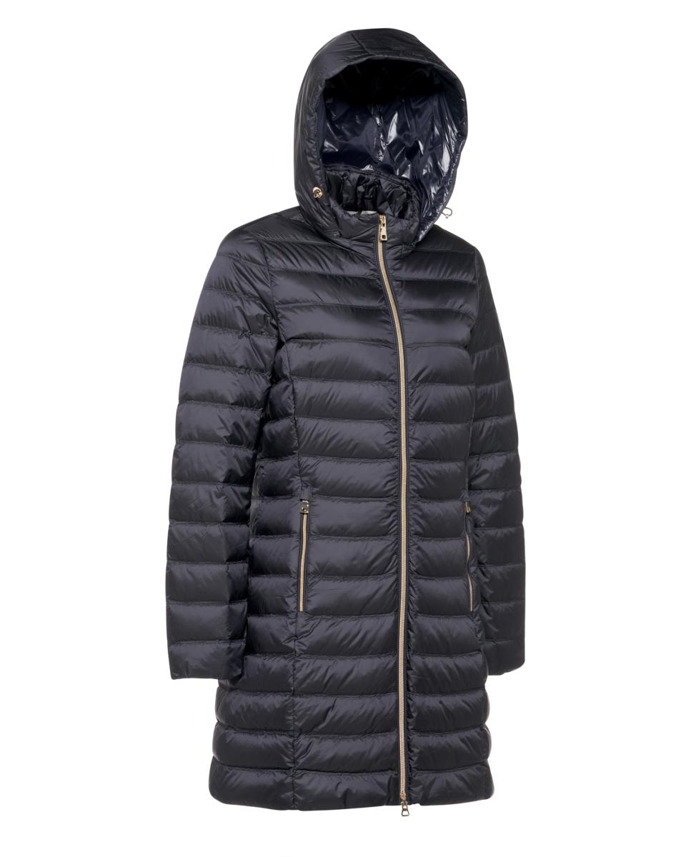 Imagen 3 de Chaqueta larga de mujer con capucha desmontable - Geox - Azul marino Azul marino