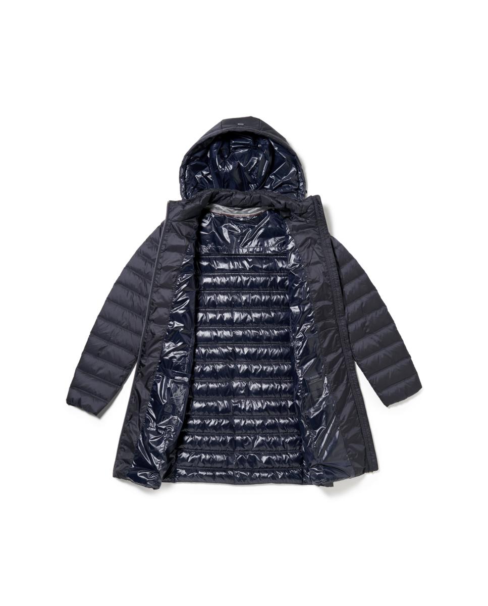 Imagen 4 de Chaqueta larga de mujer con capucha desmontable - Geox - Azul marino Azul marino