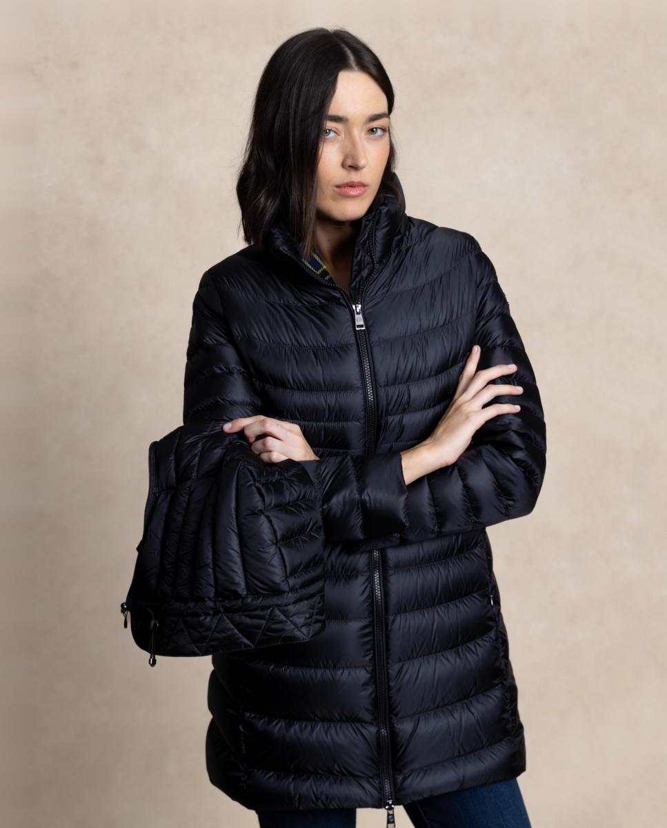 Plumífero de mujer con capucha desmontable - Henry Arroway - Negro Negro-4