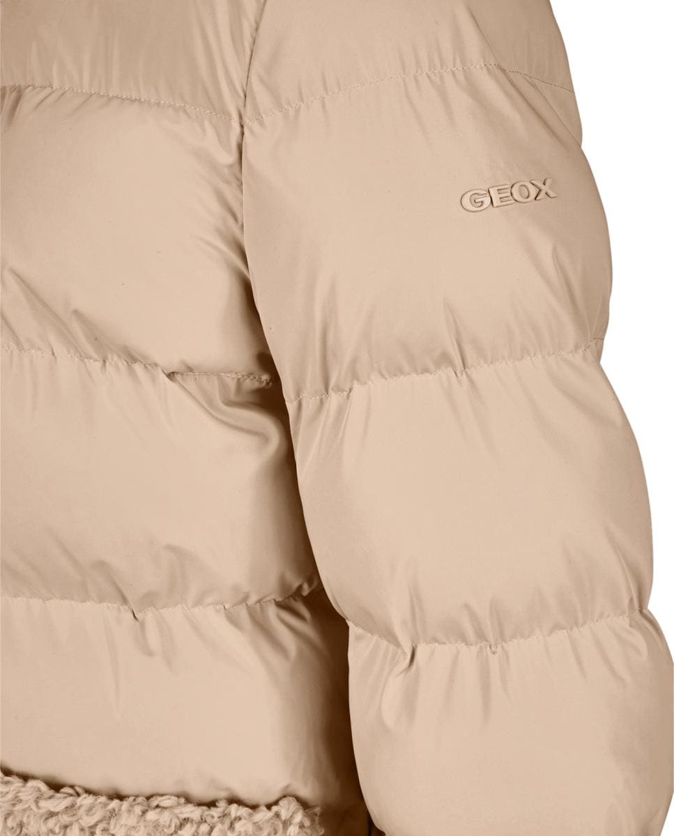 Parka Repelente à Água e Corta-Vento Bege-8