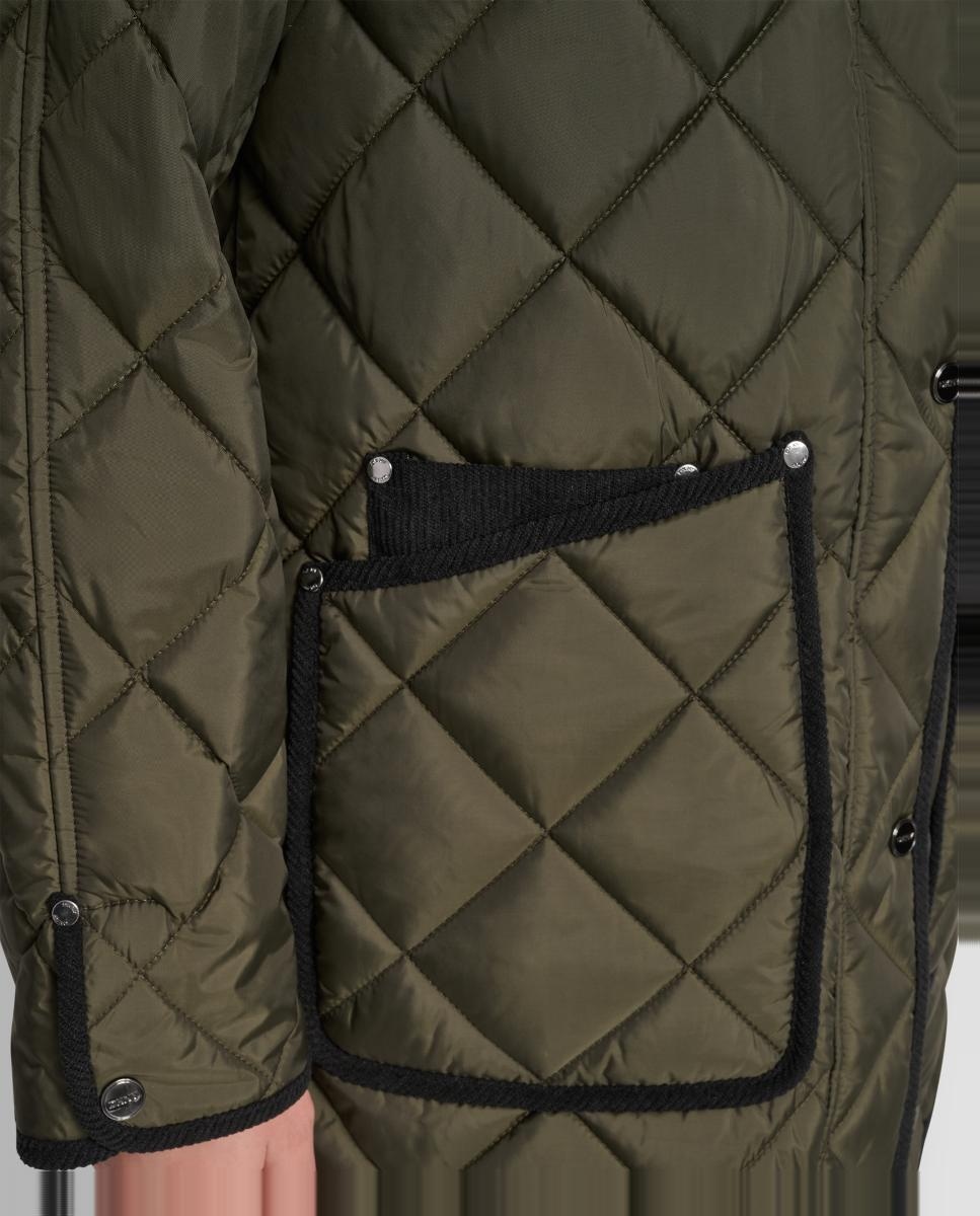 Casaco Acolchoado com Gola de Bombazina Verde-militar-7