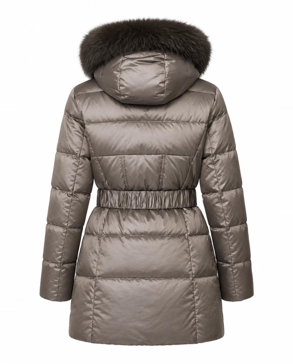 Plumifero acolchado con capucha fija de mujer - Buccino - Kaki Kaki-6
