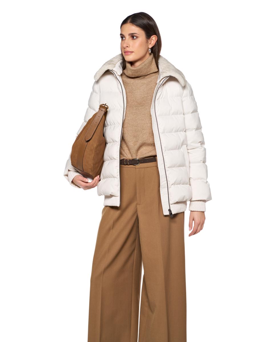 Parka Impermeável de Estilo Contemporâneo Cinzento-claro-3