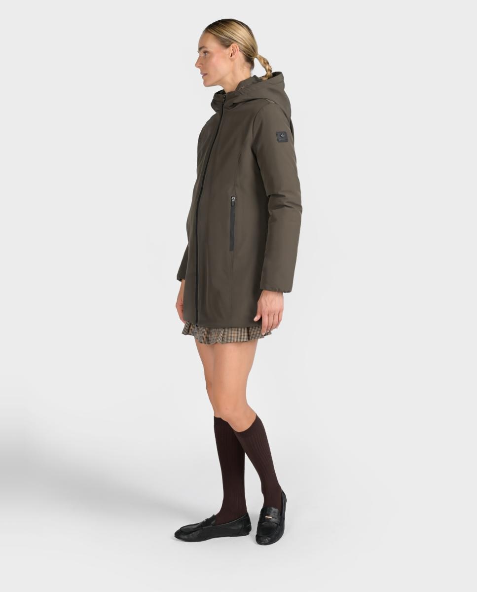 Parka lisa de mujer de plumas - Canadian Classics - Verde militar Verde militar-4