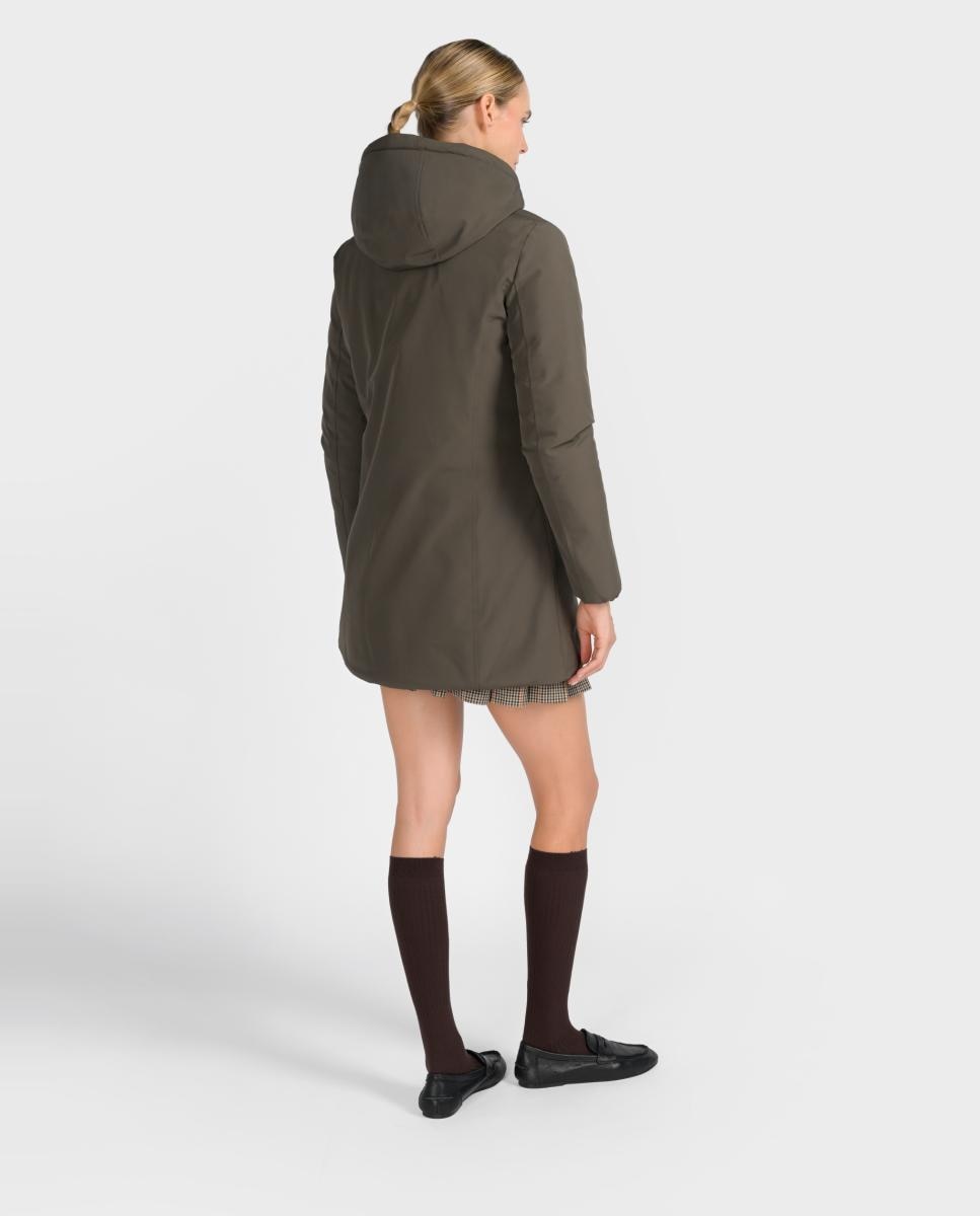 Parka lisa de mujer de plumas - Canadian Classics - Verde militar Verde militar-5