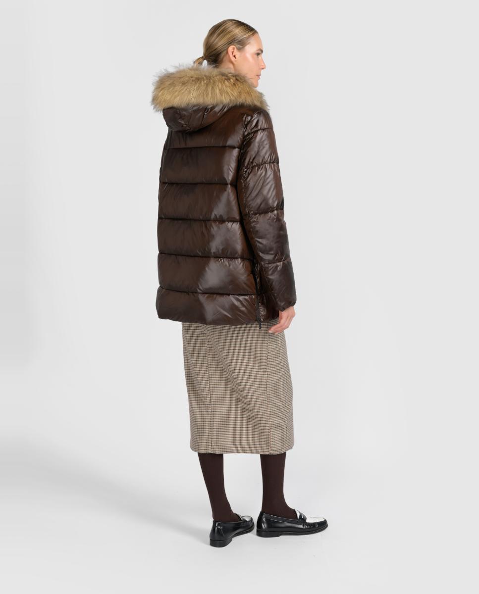 Imagen 2 de Parka lisa de mujer de plumas - Canadian Classics - Verde militar Verde militar