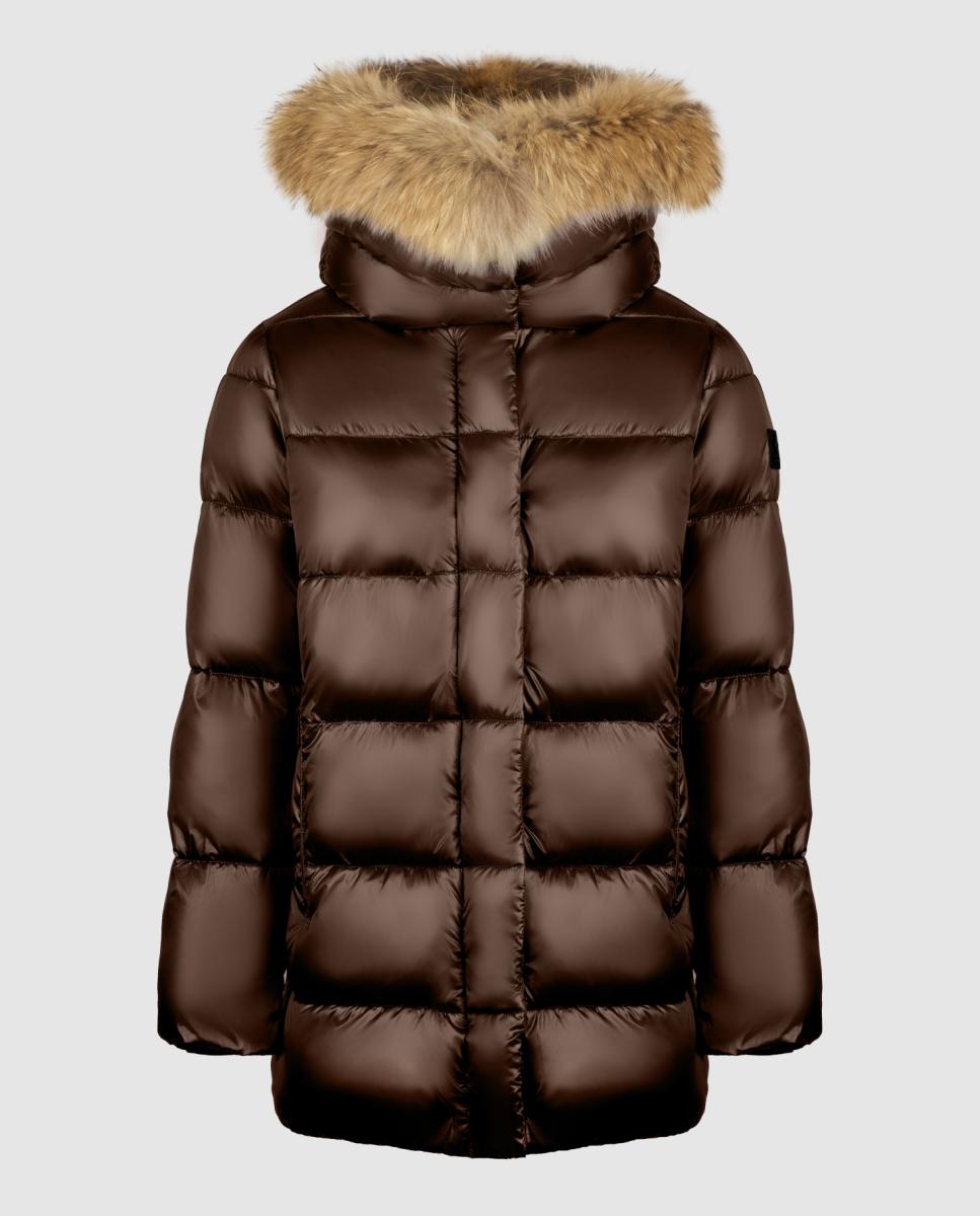 Imagen 4 de Parka lisa de mujer de plumas - Canadian Classics - Verde militar Verde militar