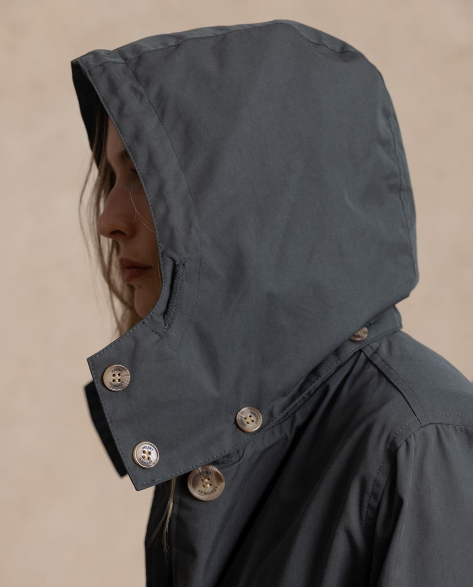 Parka com Capuz Desmontável Verde-escuro-6