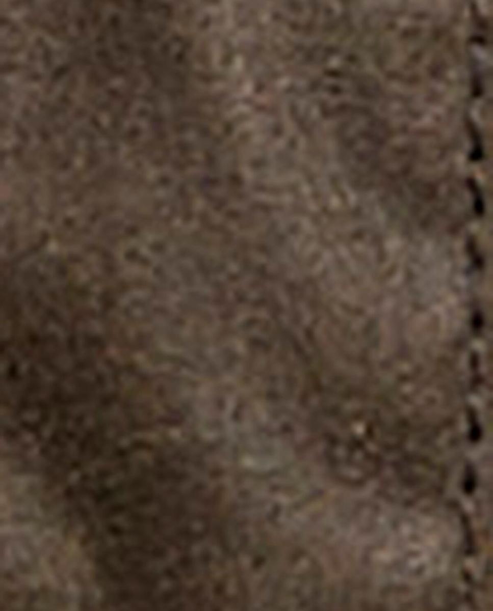 Casaco Encerado de 6 oz com Detalhe de Cordão na Gola Castanho-8