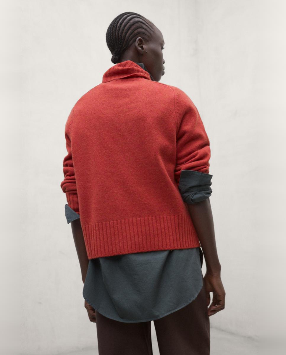 Imagen 2 de Jersey de mujer con cuello alto. - Ecoalf - Naranja Naranja