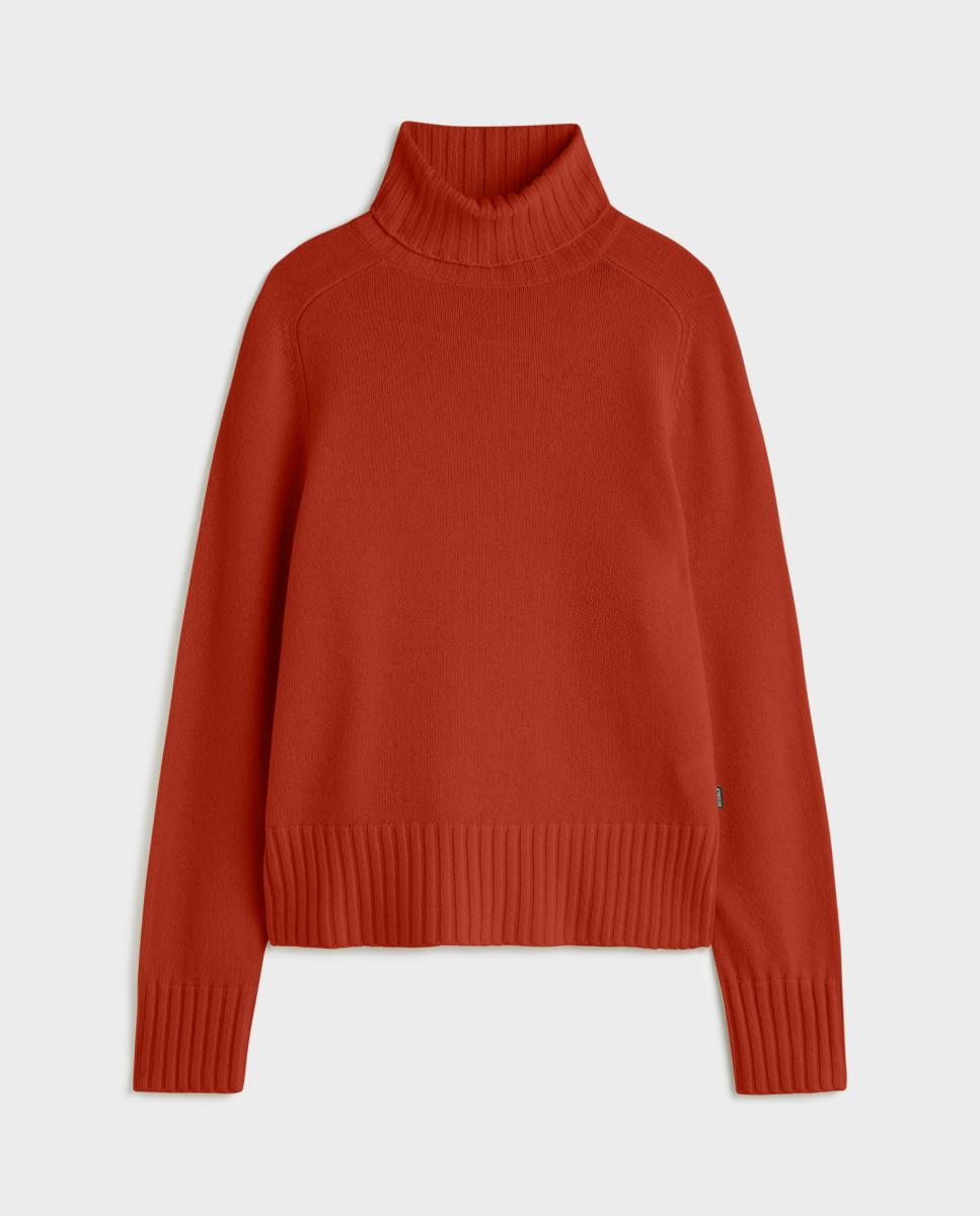 Imagen 4 de Jersey de mujer con cuello alto. - Ecoalf - Naranja Naranja