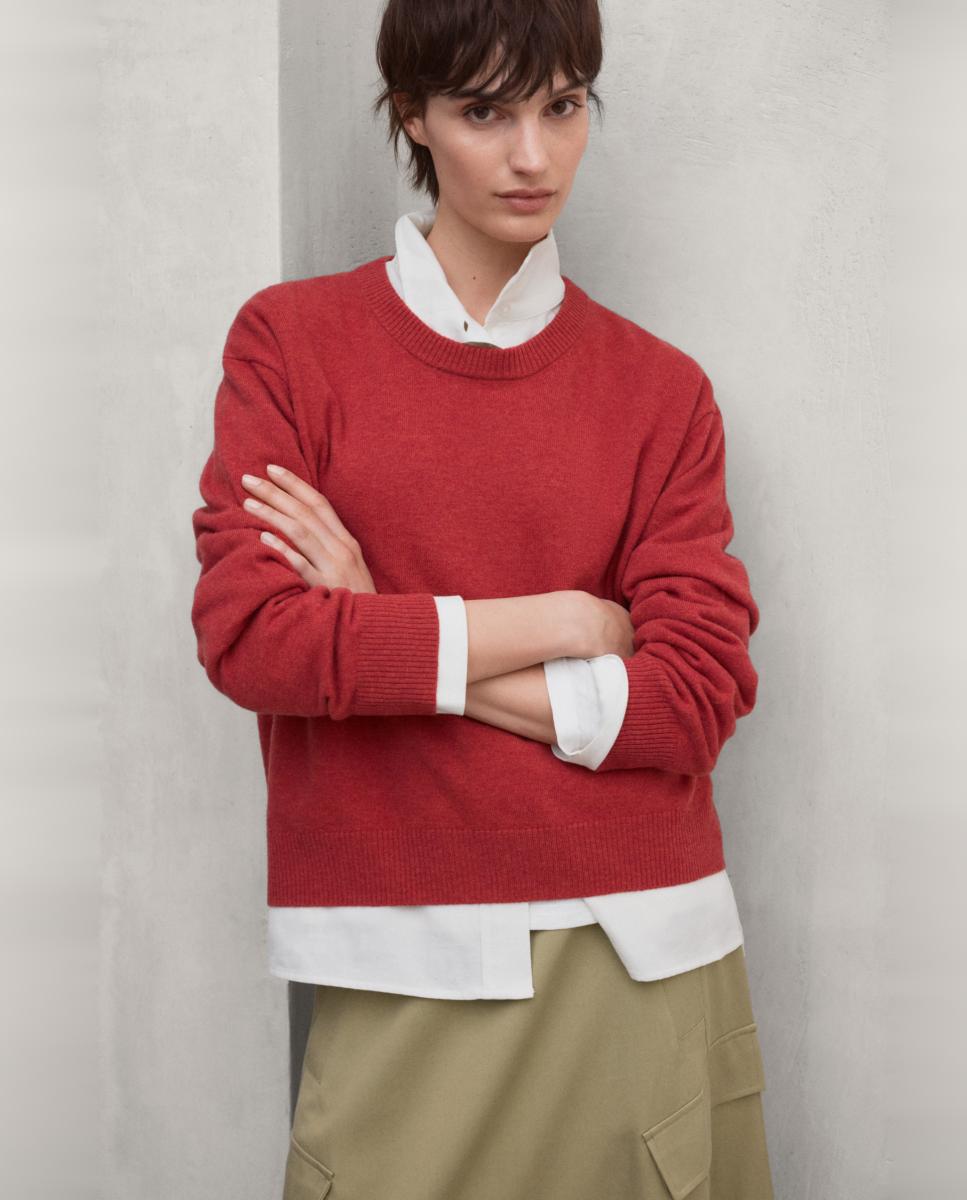 Imagen 1 de Jersey de mujer, con cuello redondo. - Ecoalf - Naranja Naranja