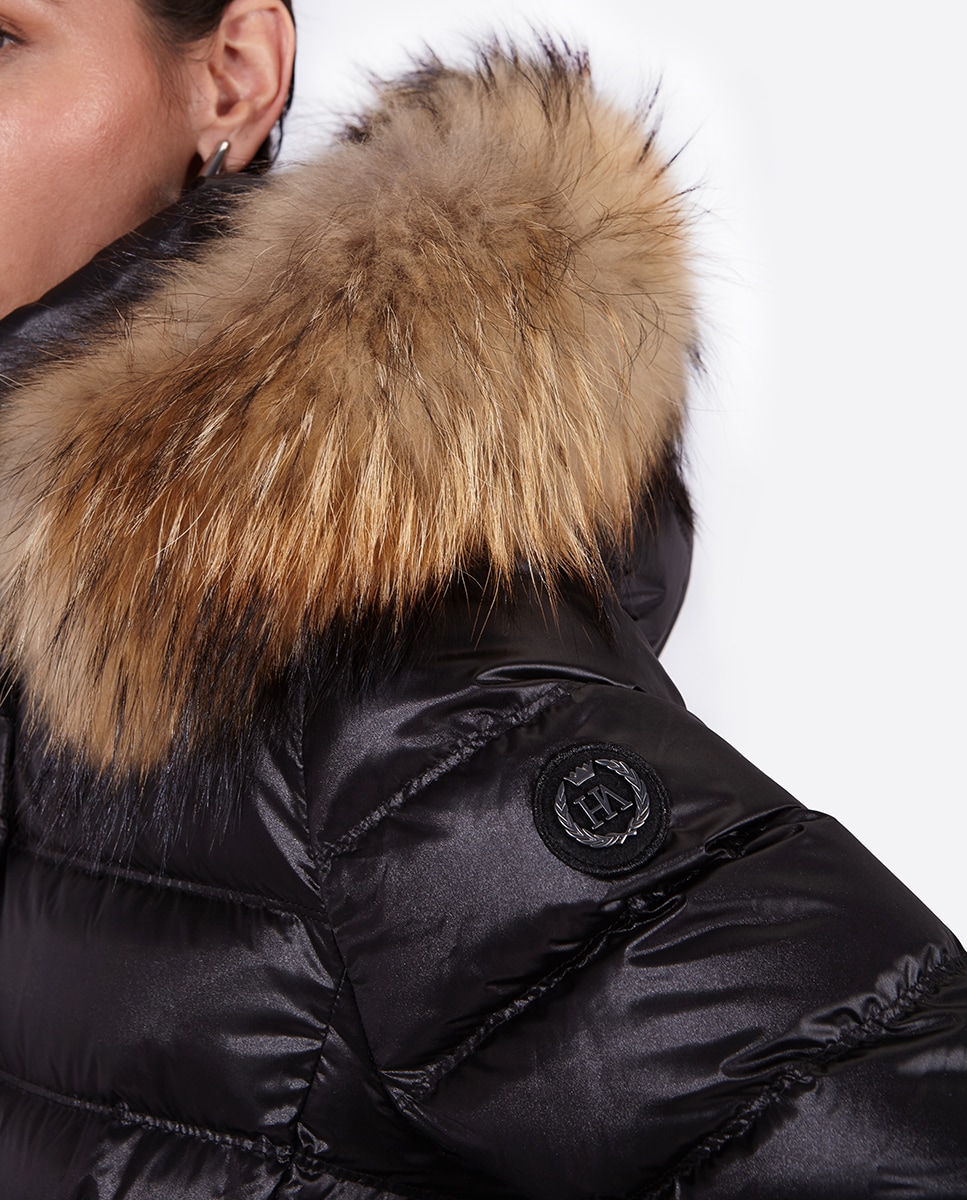 Blusão Acolchoado Cintado Preto-3