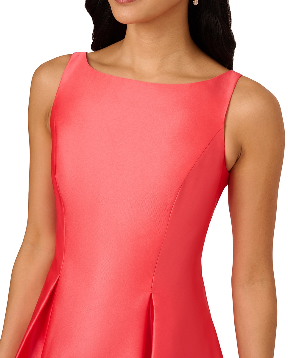 Vestido Comprido de Chá sem Mangas Laranja-4
