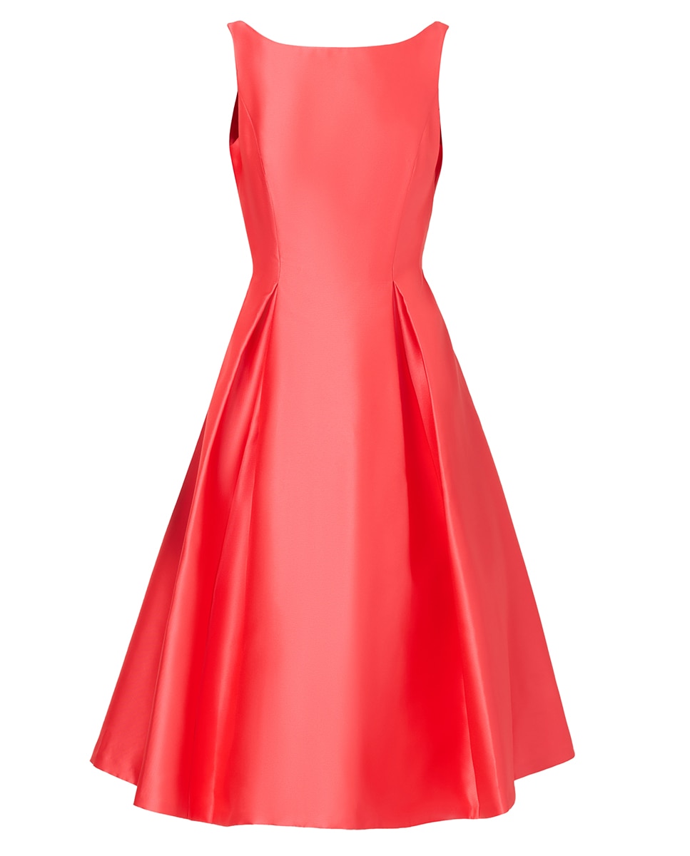 Vestido Comprido de Chá sem Mangas Laranja-5