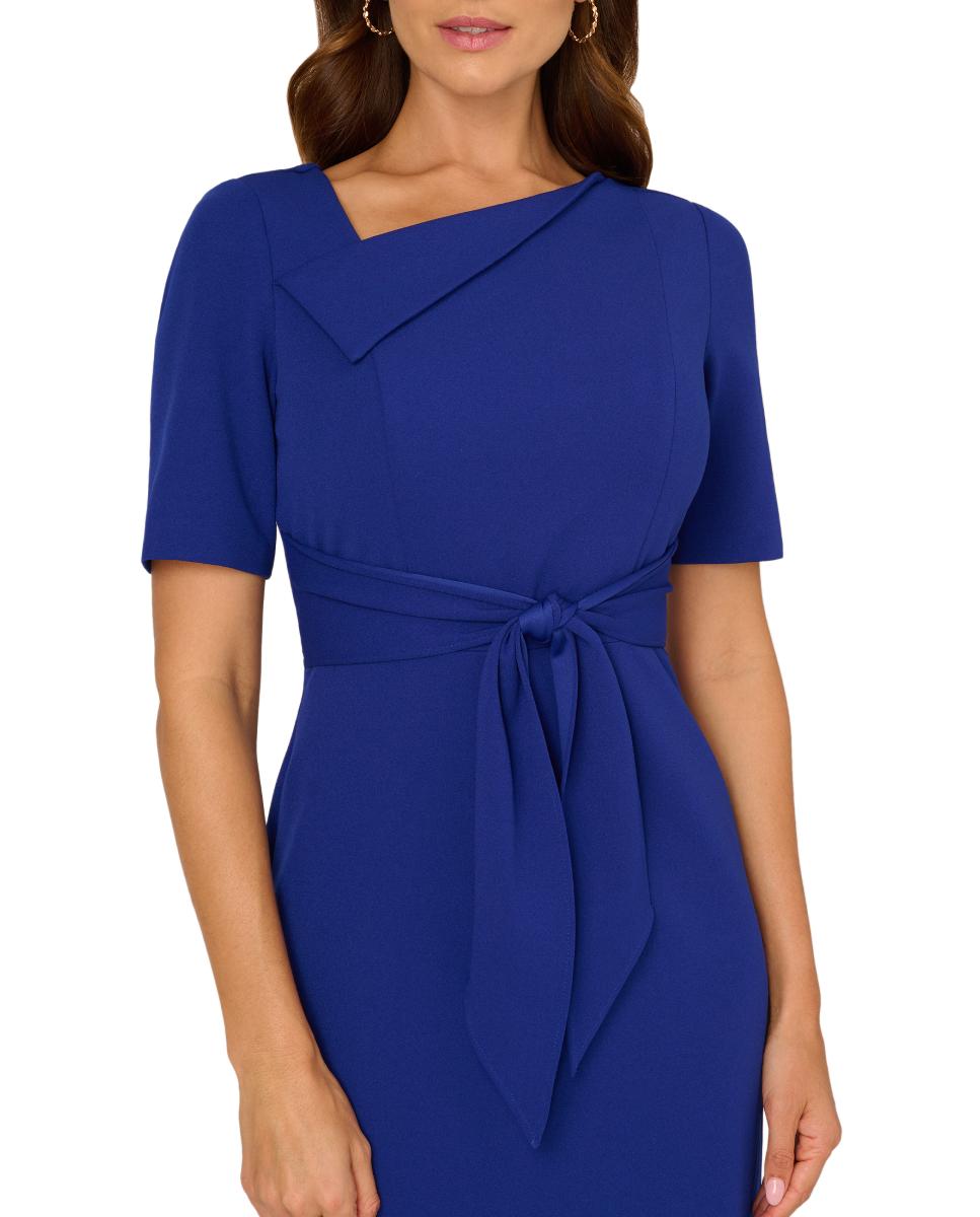 Vestido curto assimétrico Azul-índigo-4