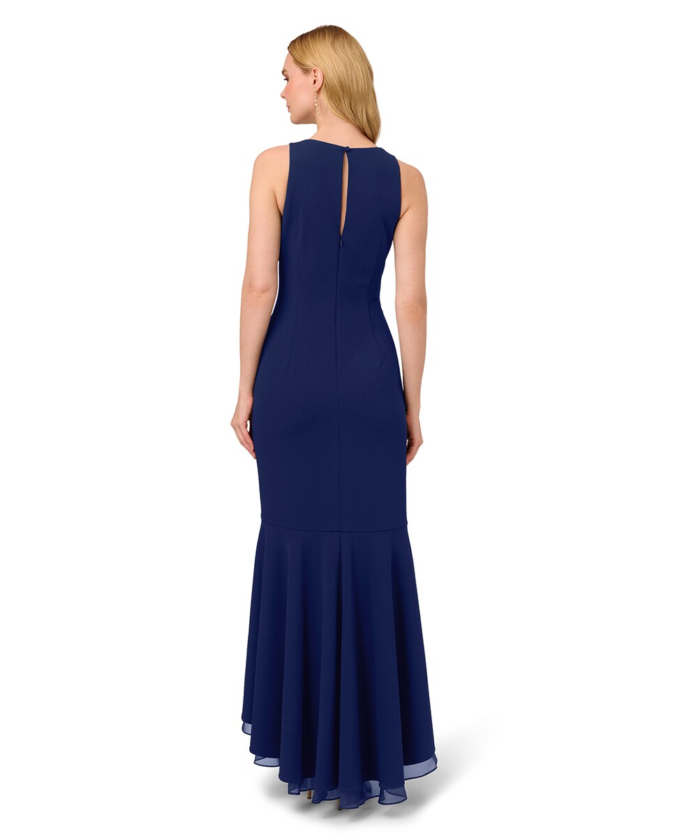 Adrianna Papell Vestido Midi De Crepé De Punto Para Mujer