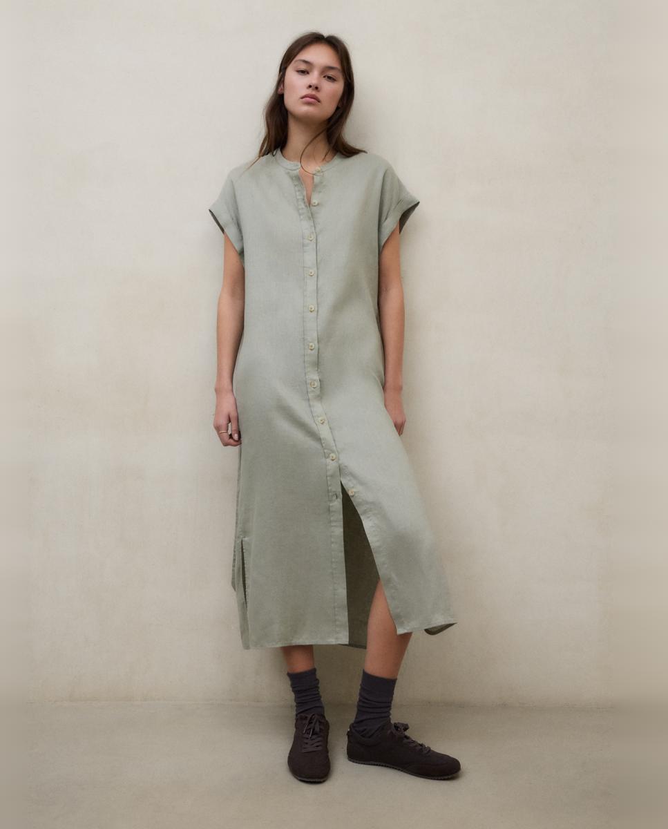 Ecoalf - Vestido largo de mujer de lino relaxed fit.