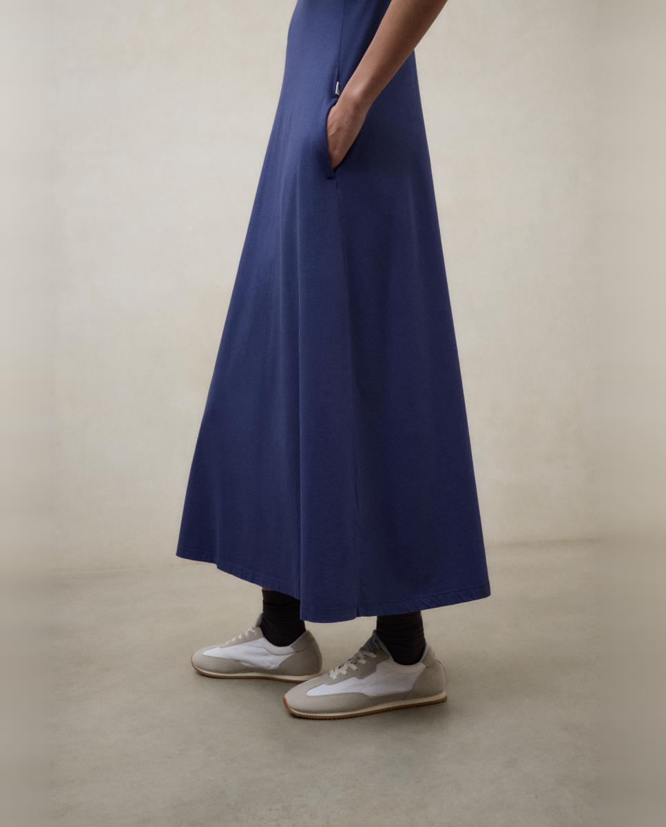 Vestido de corte holgado y cuello redondo - Ecoalf - Azul índigo Azul índigo-4