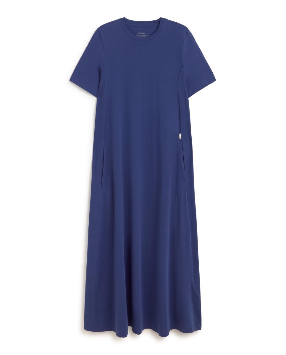 Vestido de corte holgado y cuello redondo - Ecoalf - Azul índigo Azul índigo-5