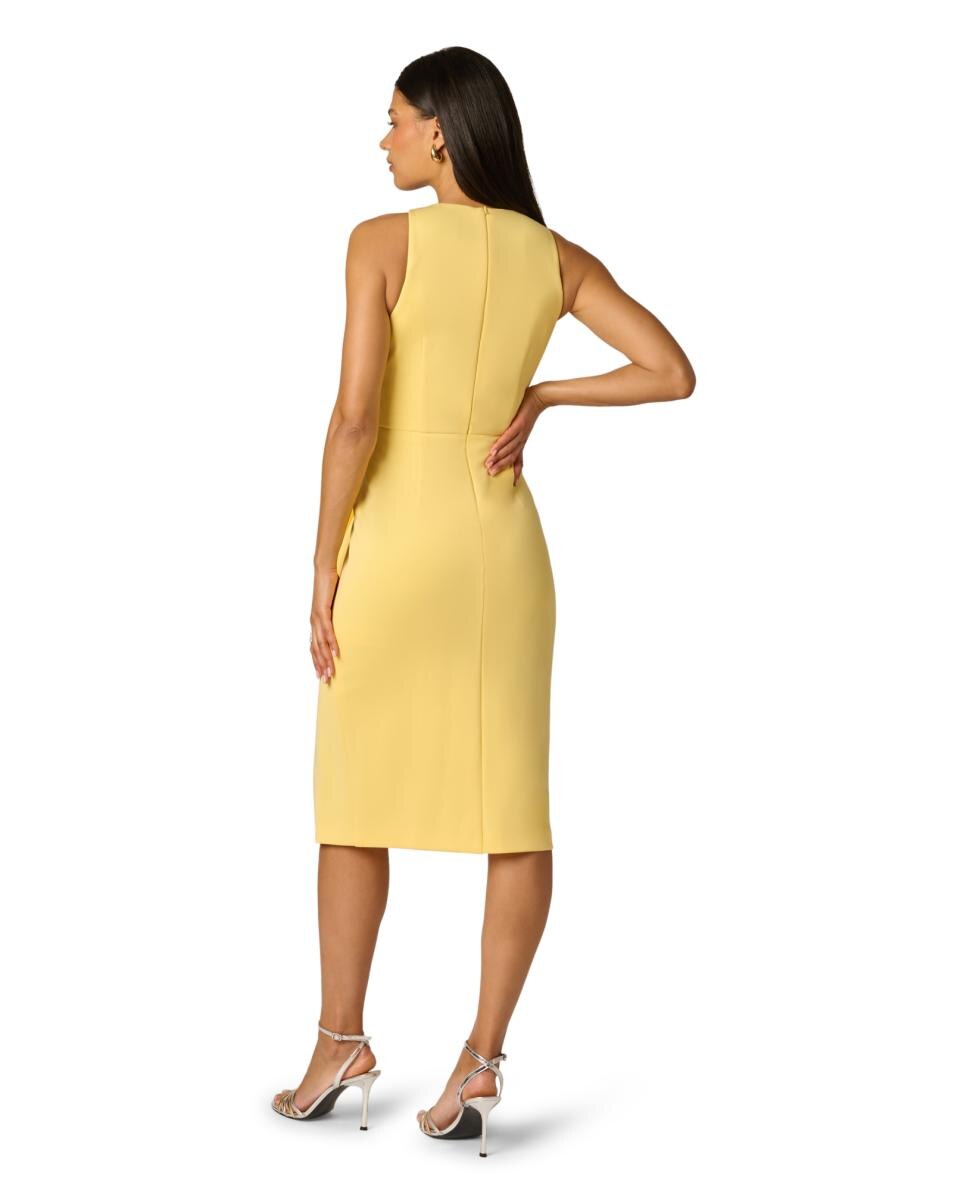 Vestido sin mangas midi de mujer - Adrianna Papell - Azul Amarillo-2
