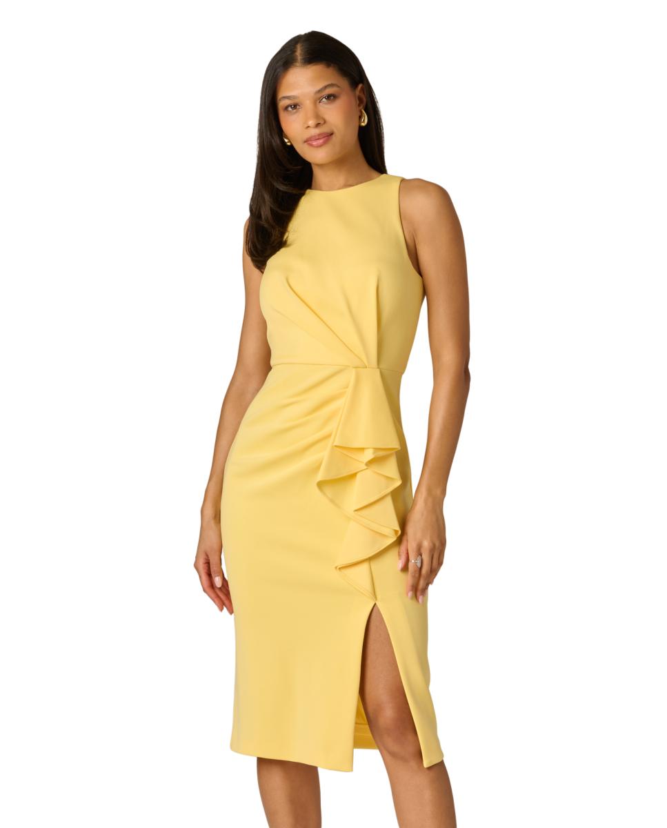 Vestido sin mangas midi de mujer - Adrianna Papell - Azul Amarillo-3