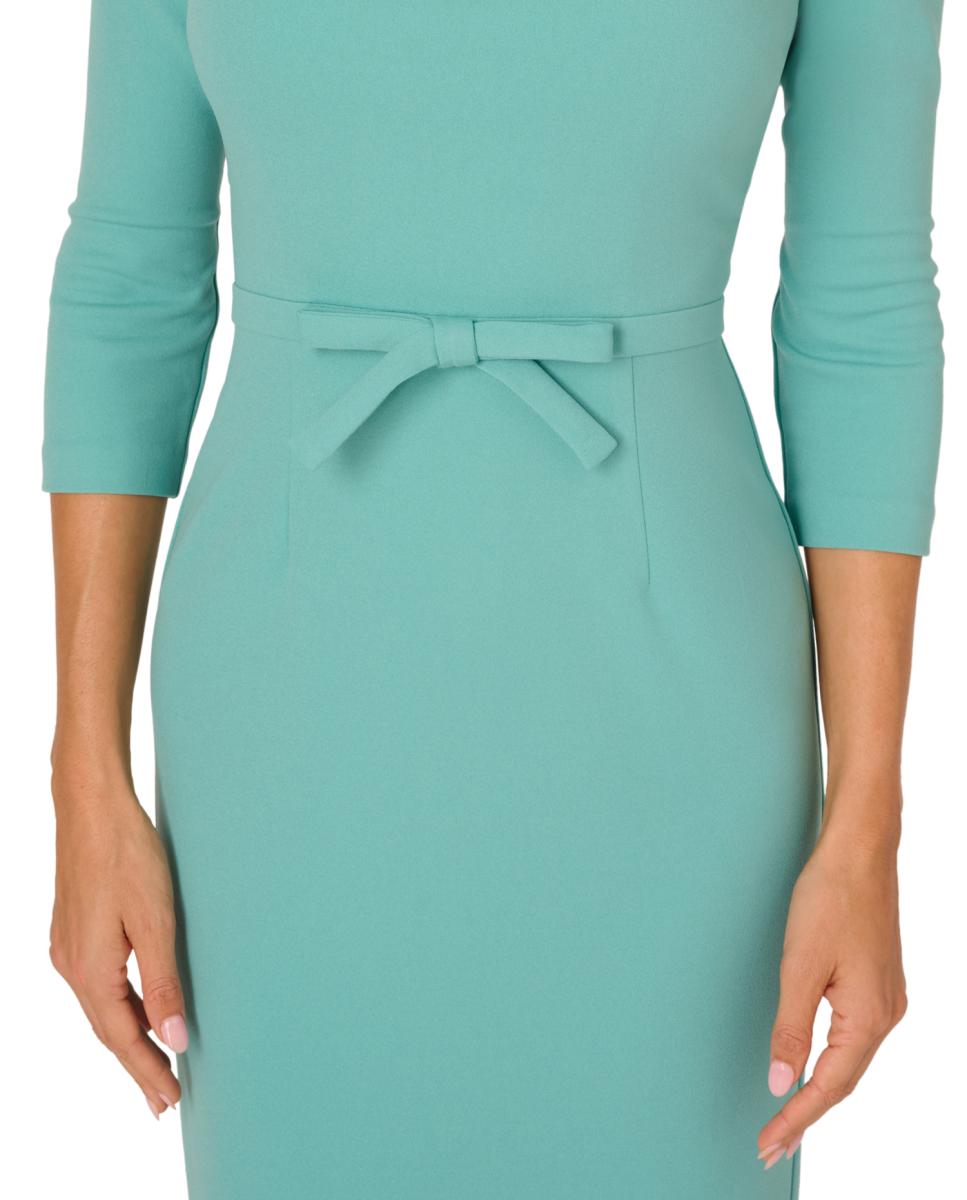 Vestido Midi com Manga 3/4 Turquesa-2