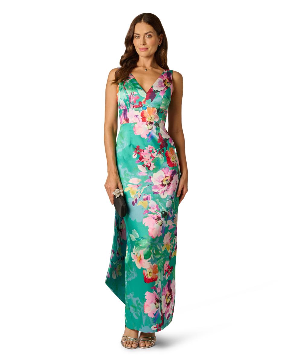 Vestido Midi com Manga Comprida Verde-3