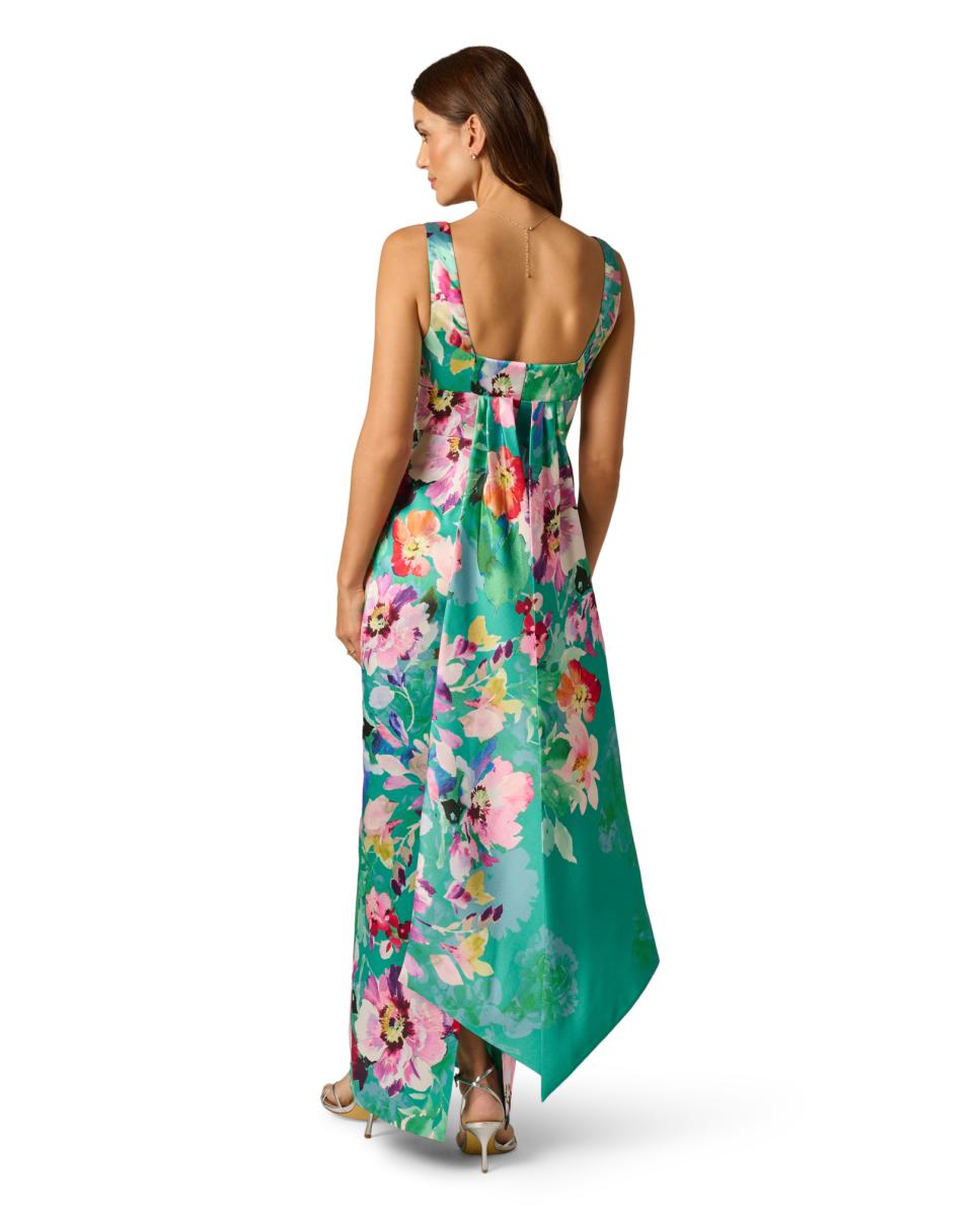 Vestido Midi com Manga Comprida Verde-4