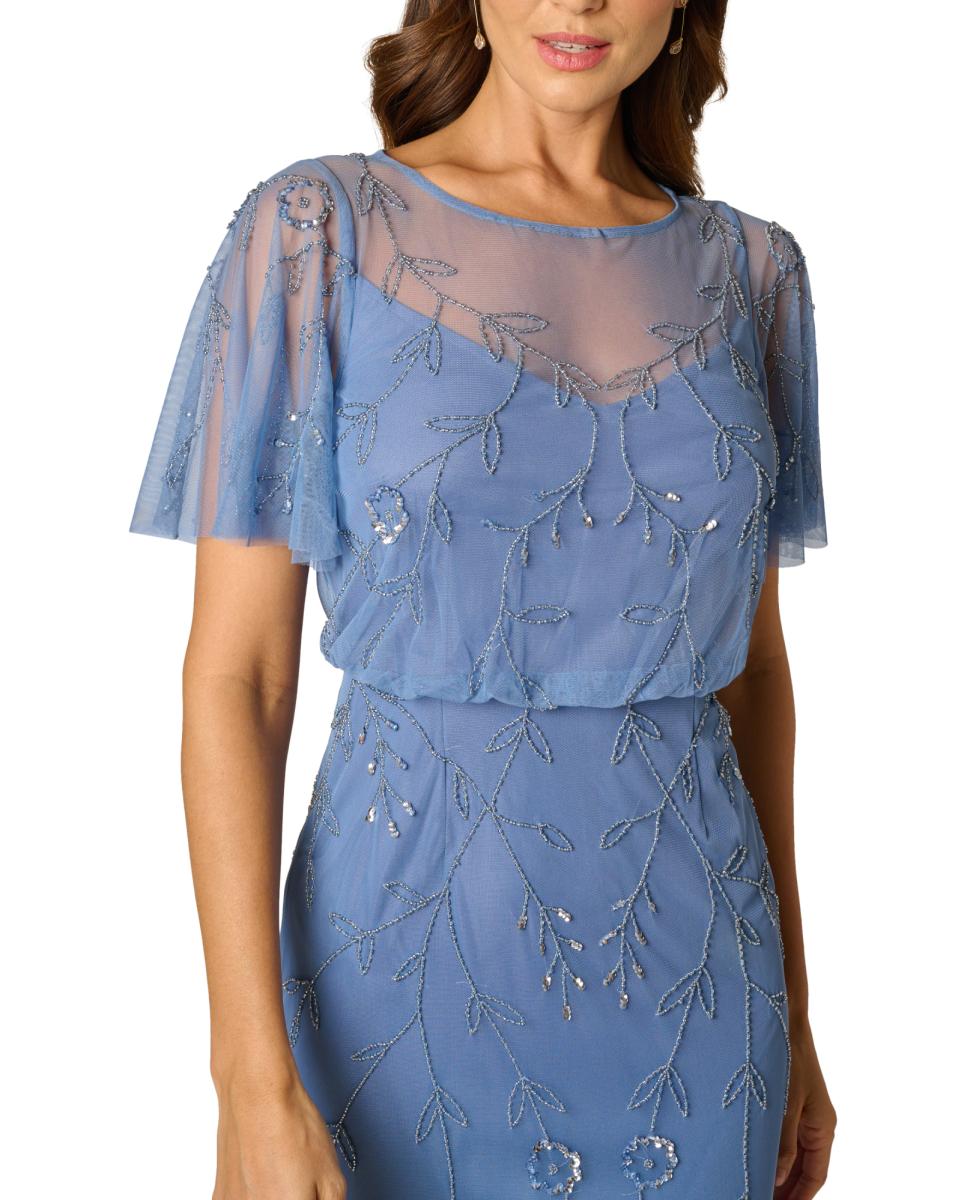 Vestido Tipo Blusão Azul-2
