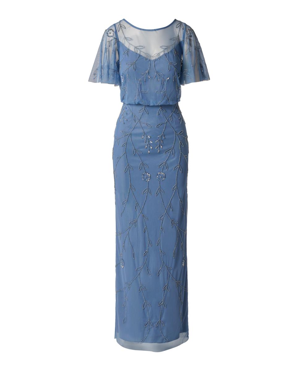 Vestido Tipo Blusão Azul-5