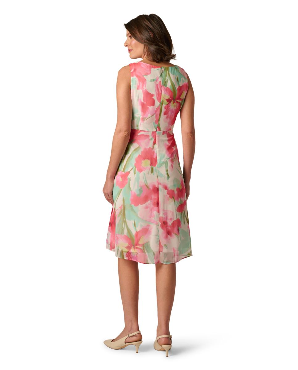 Vestido midi de gaze Coral-2