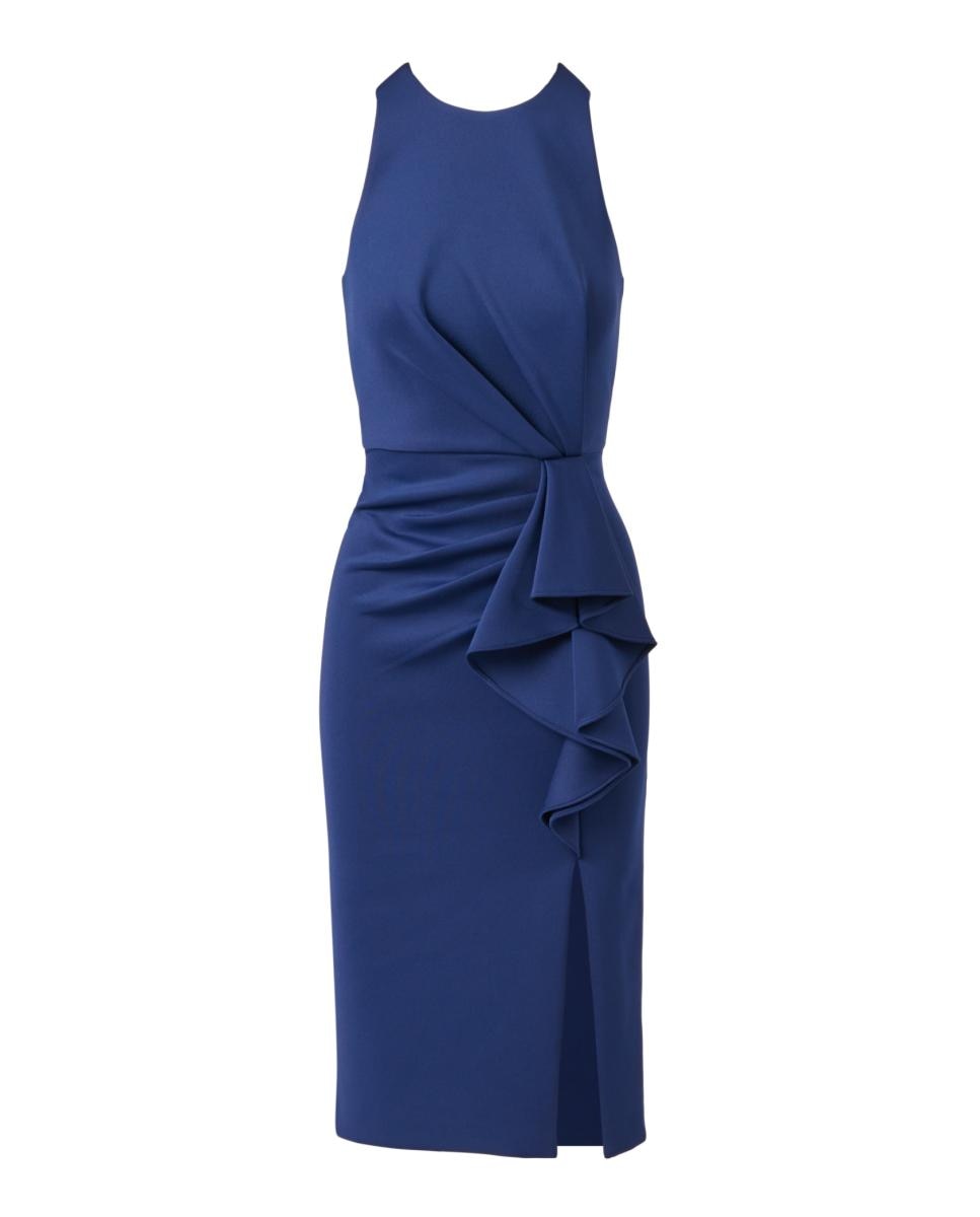 Vestido Midi sem Mangas Azul-marinho-5