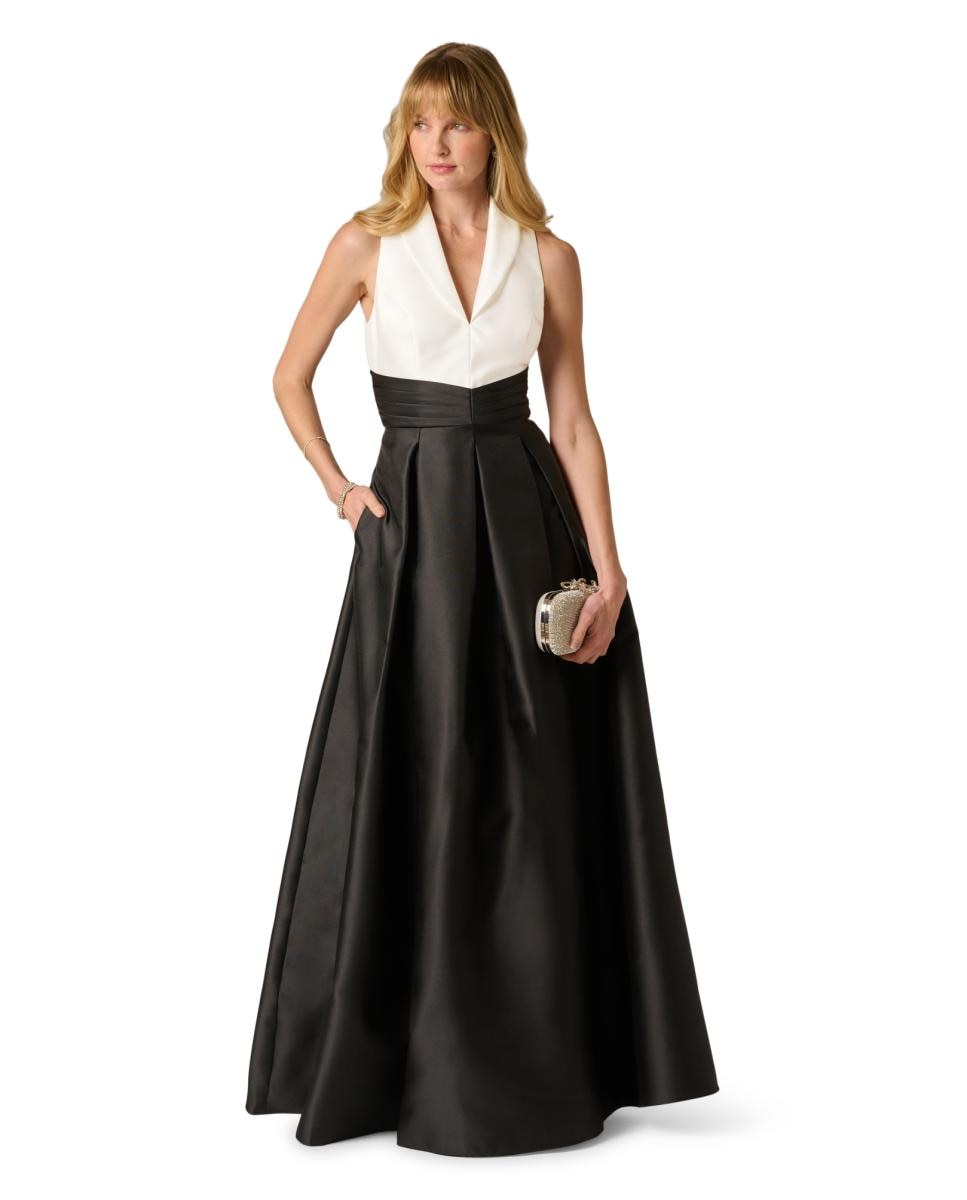 Vestido Mikado Preto-3