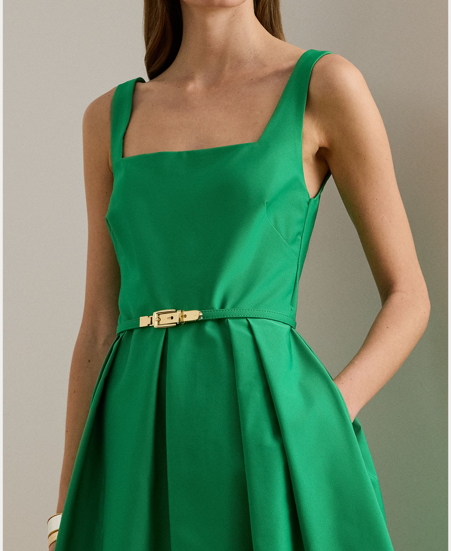 Vestido midi com cinto Esmeralda-3