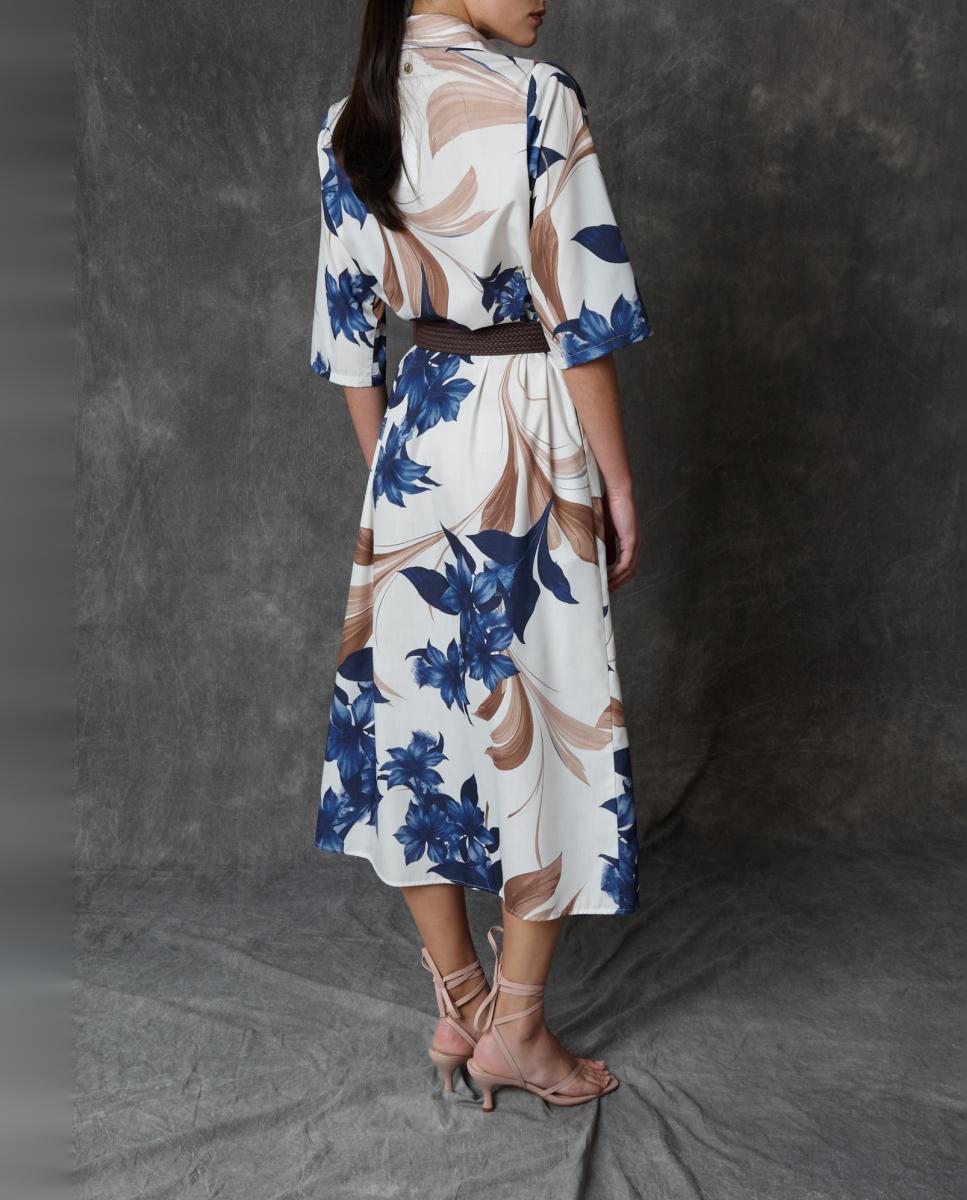 Vestido Comprido Estampado Multicolor-6