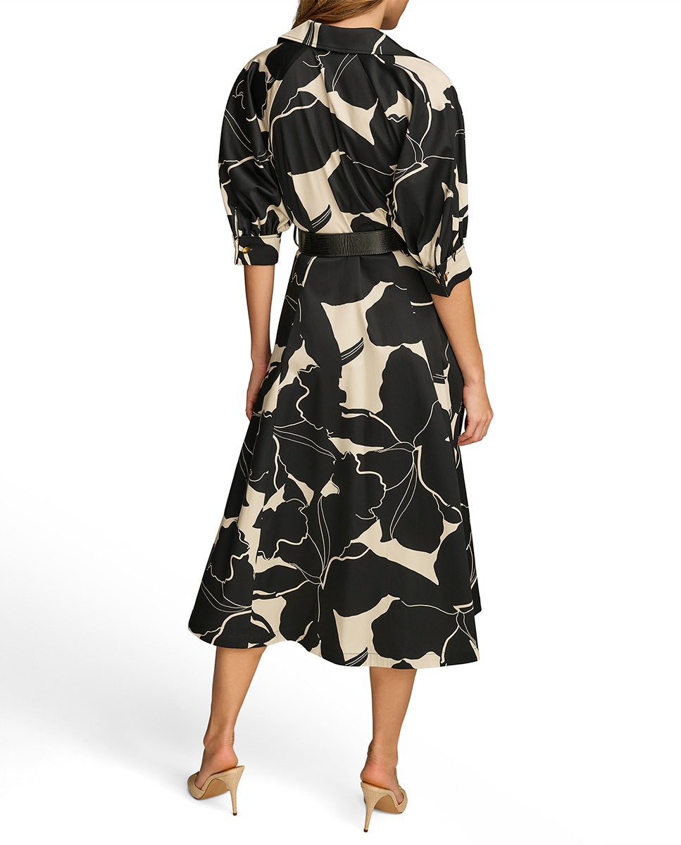 Vestido com Manga 3/4 Preto-2