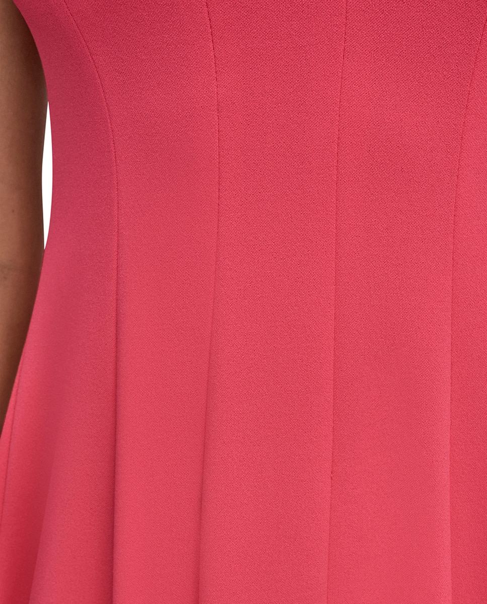 Vestido curto sem mangas Fúcsia-4