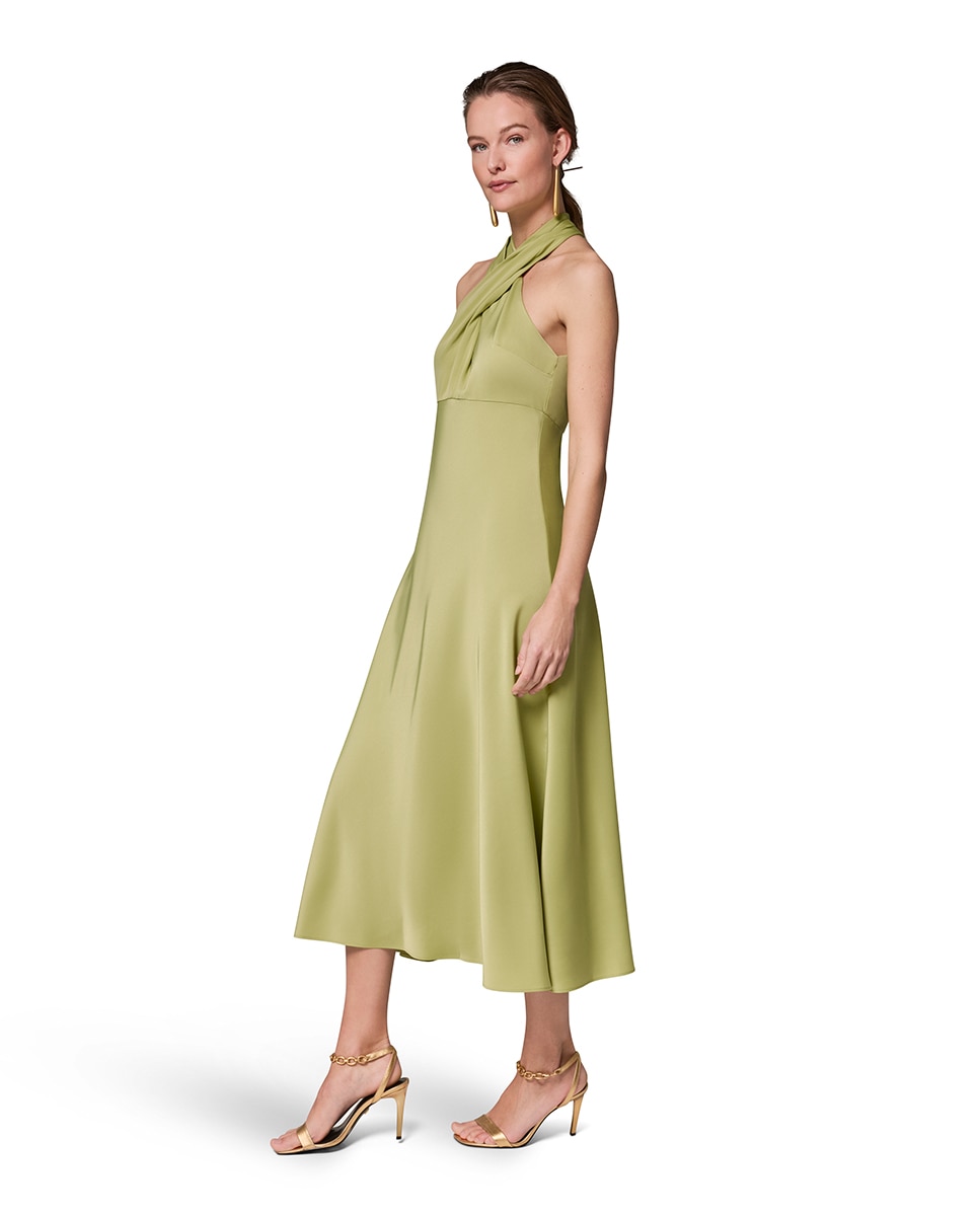 Donna Karan New York - Vestido de cuello halter.