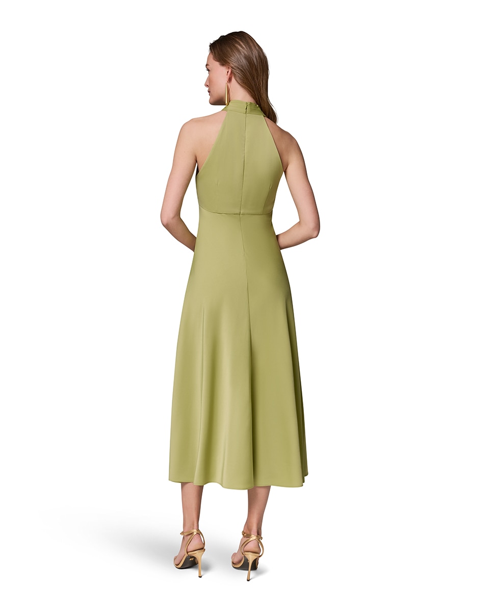 Vestido de Gola Halter Verde-claro-2