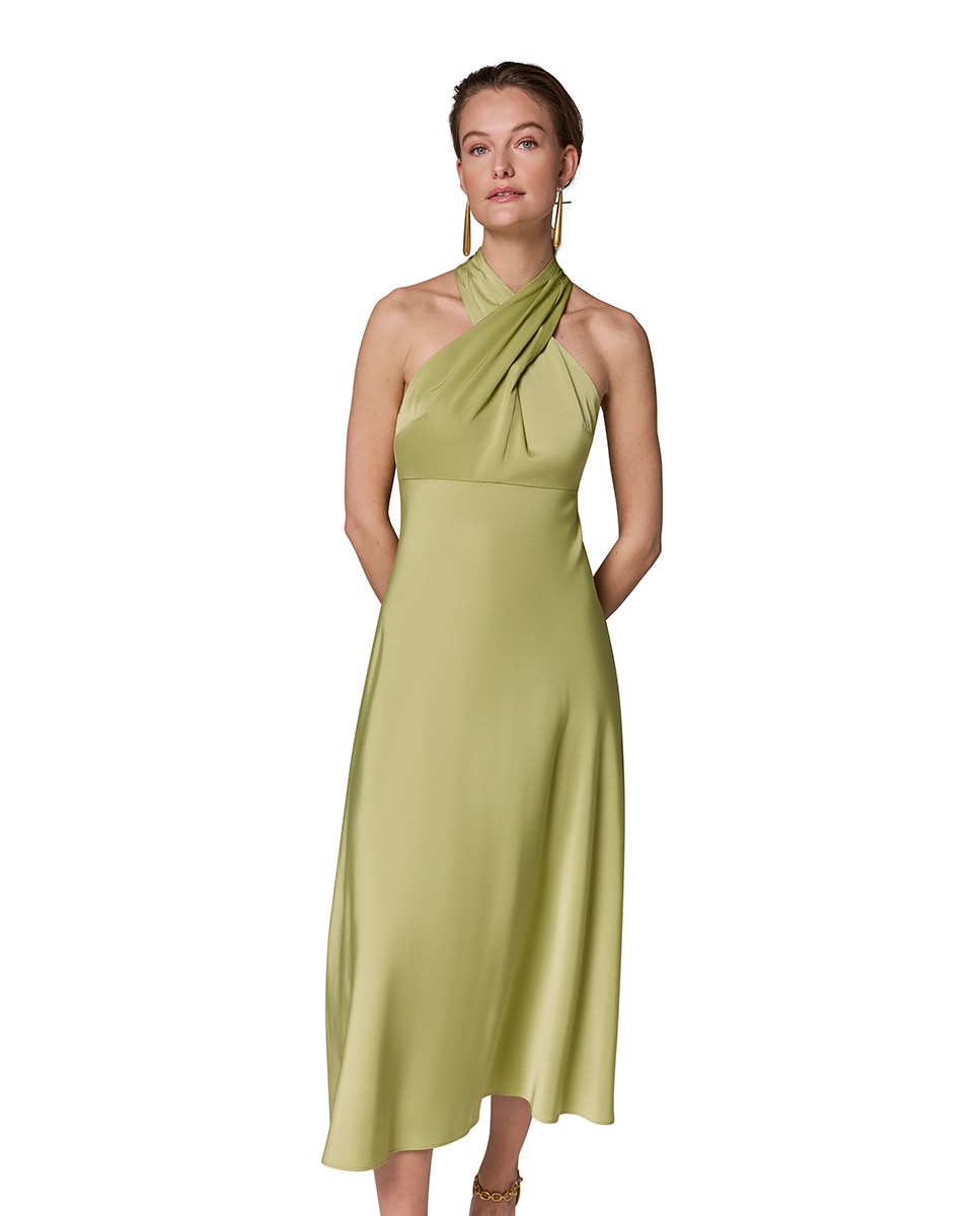 Vestido de Gola Halter Verde-claro-3