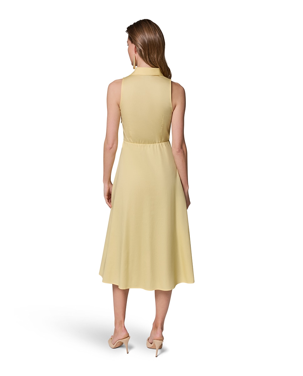 Vestido sem mangas Amarelo-2