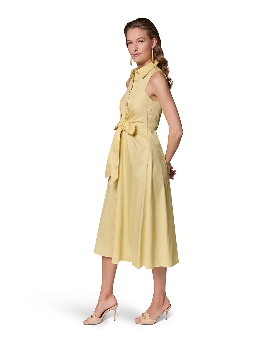 Vestido sem mangas Amarelo-3