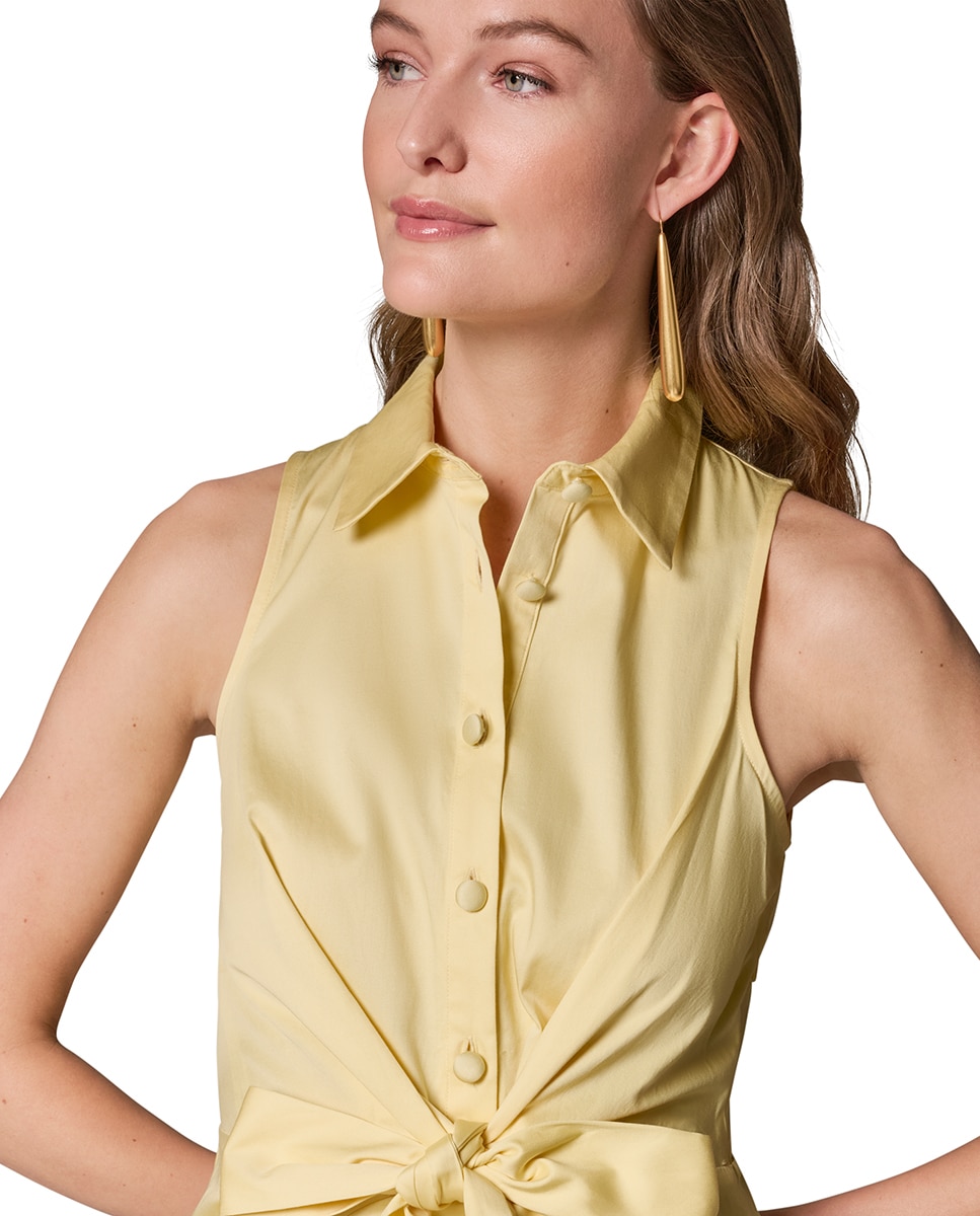 Vestido sem mangas Amarelo-7