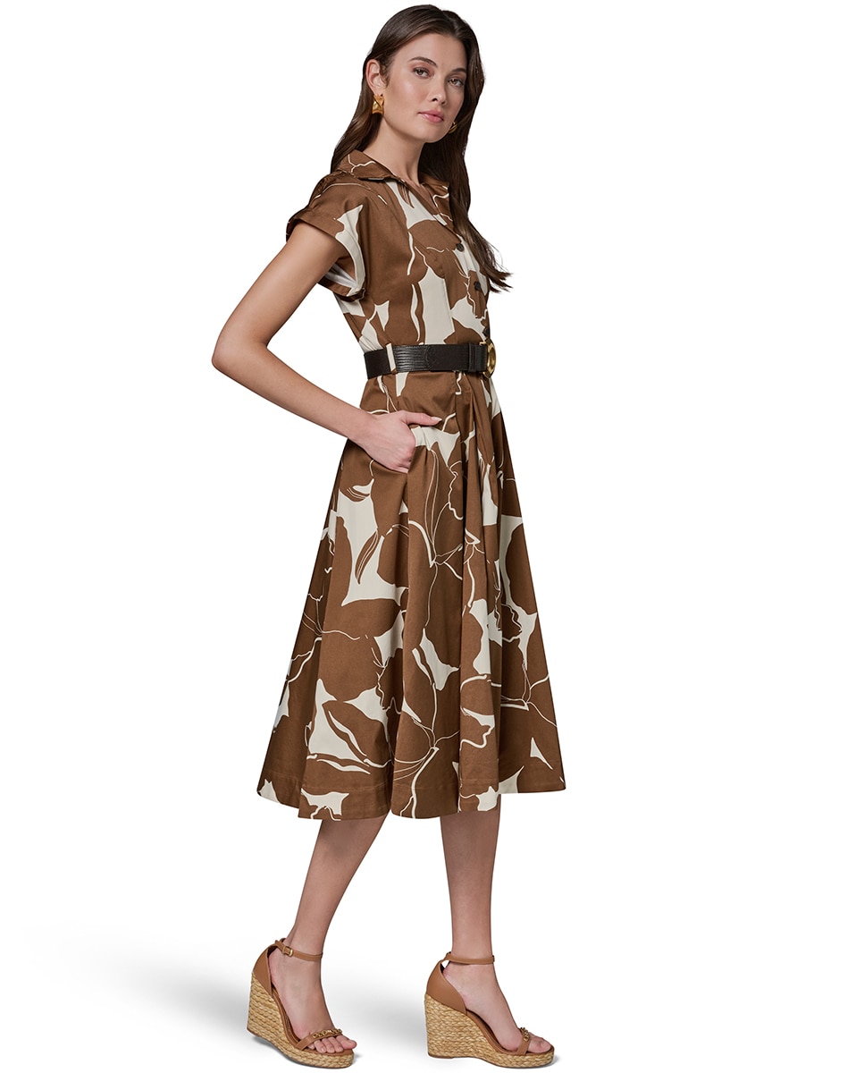 Vestido Camiseiro Castanho-6