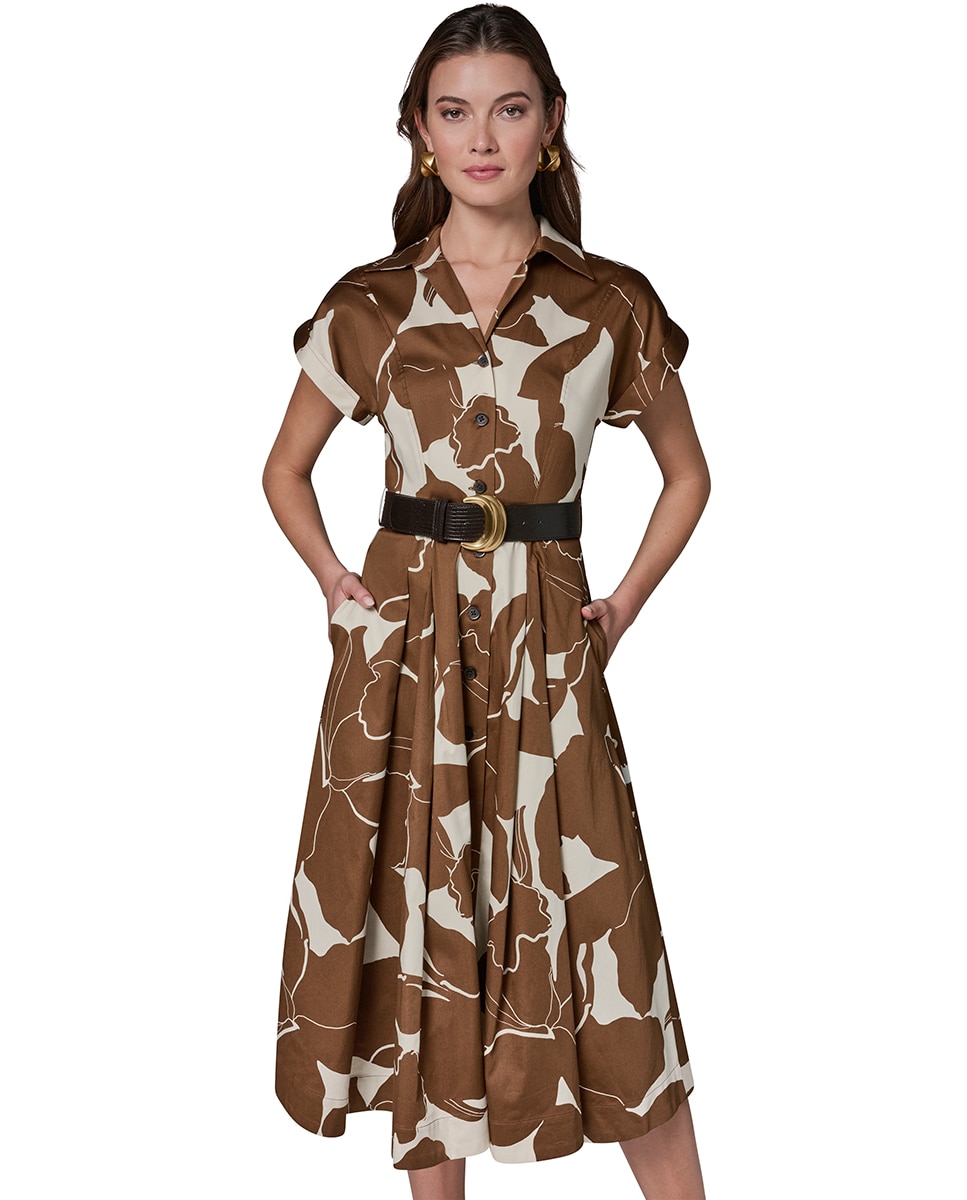 Vestido Camiseiro Castanho-7